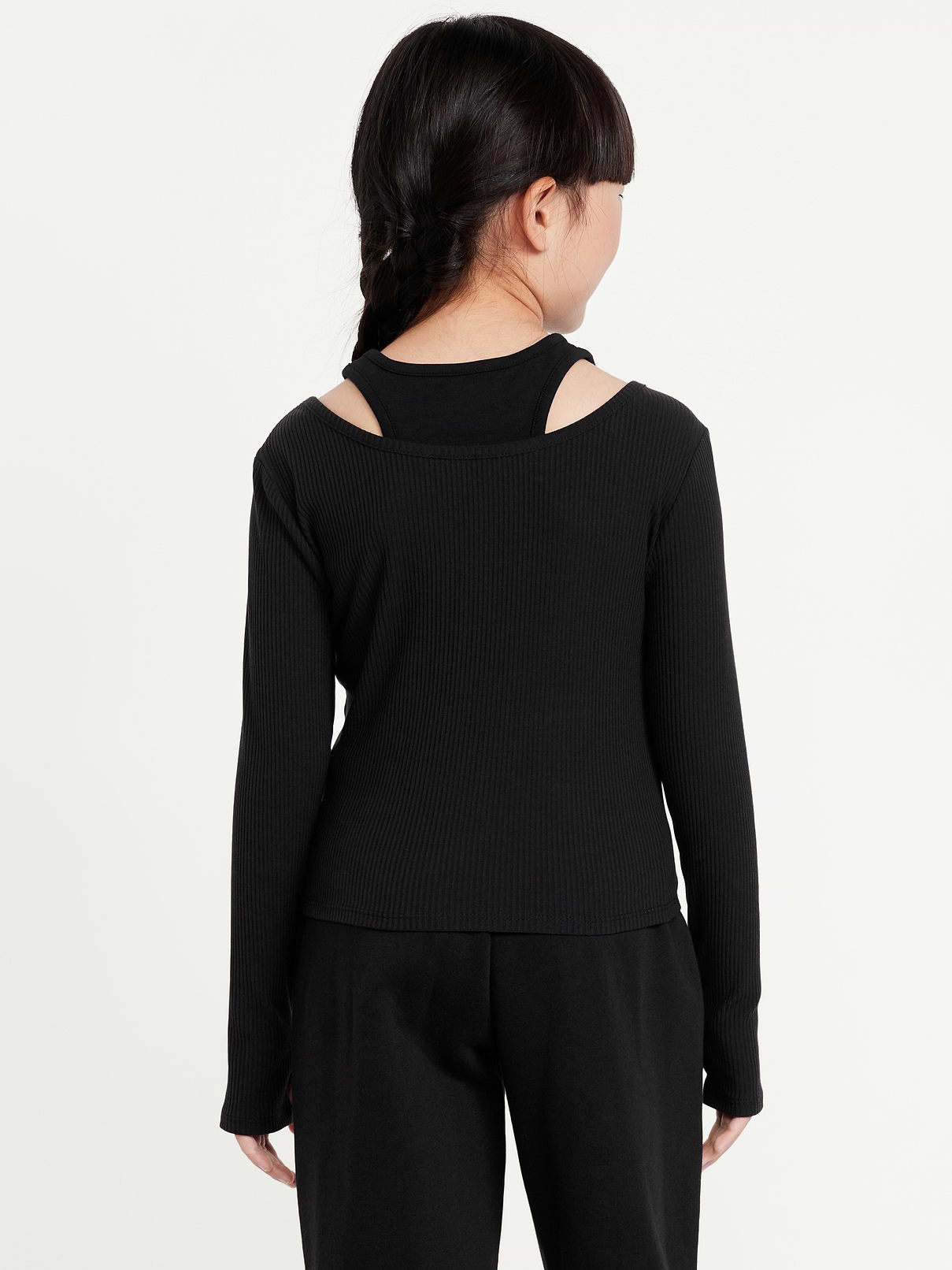 Image number 2 showing, 2-In-1 Ribbed Performance Top for Girls