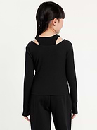 Image number 2 showing, 2-In-1 Ribbed Performance Top for Girls