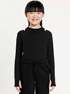 Image number 1 showing, 2-In-1 Ribbed Performance Top for Girls