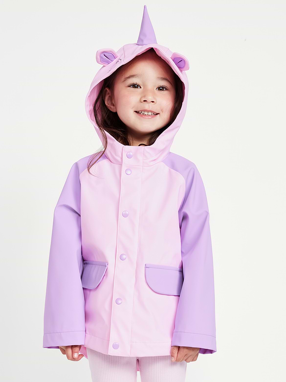 Veste hydrorésistante à capuchon créature pour toute-petite fille