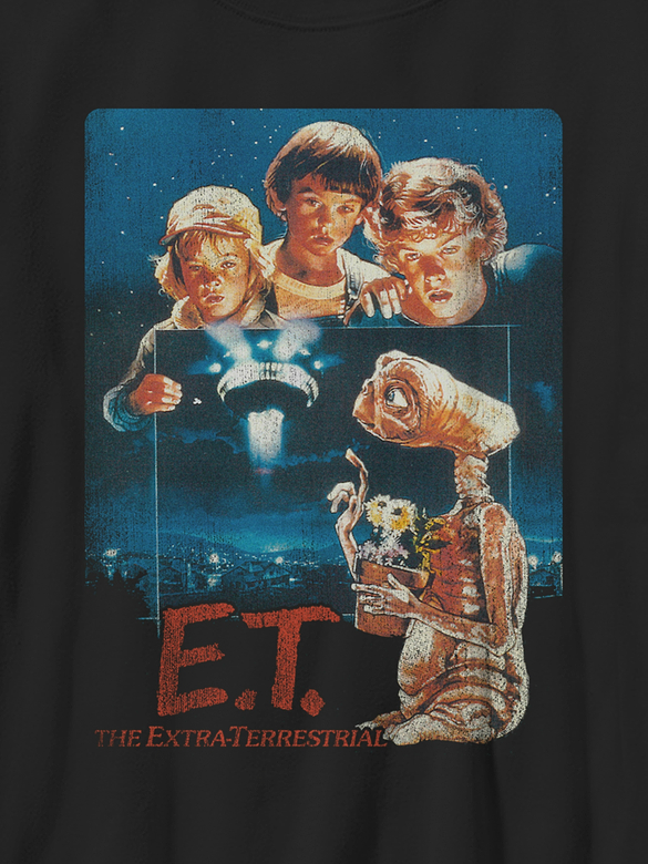 ET The Extraterrestrial Vintage Poster Gender-Neutral Graphic T-Shirt for Kids