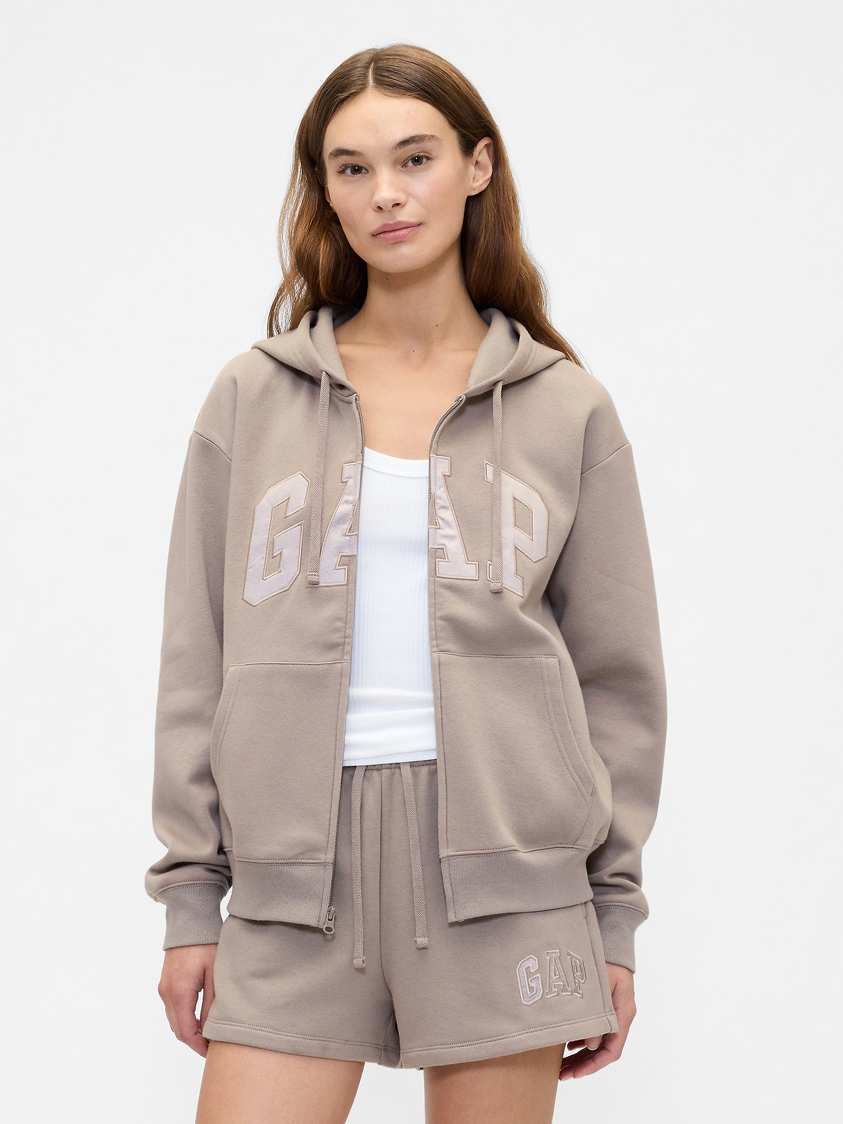 トップス Yzy gap zip hoodie TAUPE トップス Yzy gap zip hoodie TAUPE Yeezy Gap Full Zip Sweatshirt