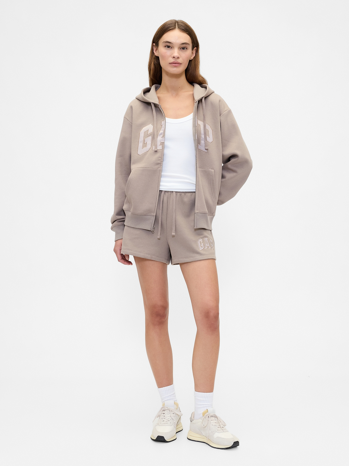 Relaxed Gap Logo Zip Hoodie | Gap Factory