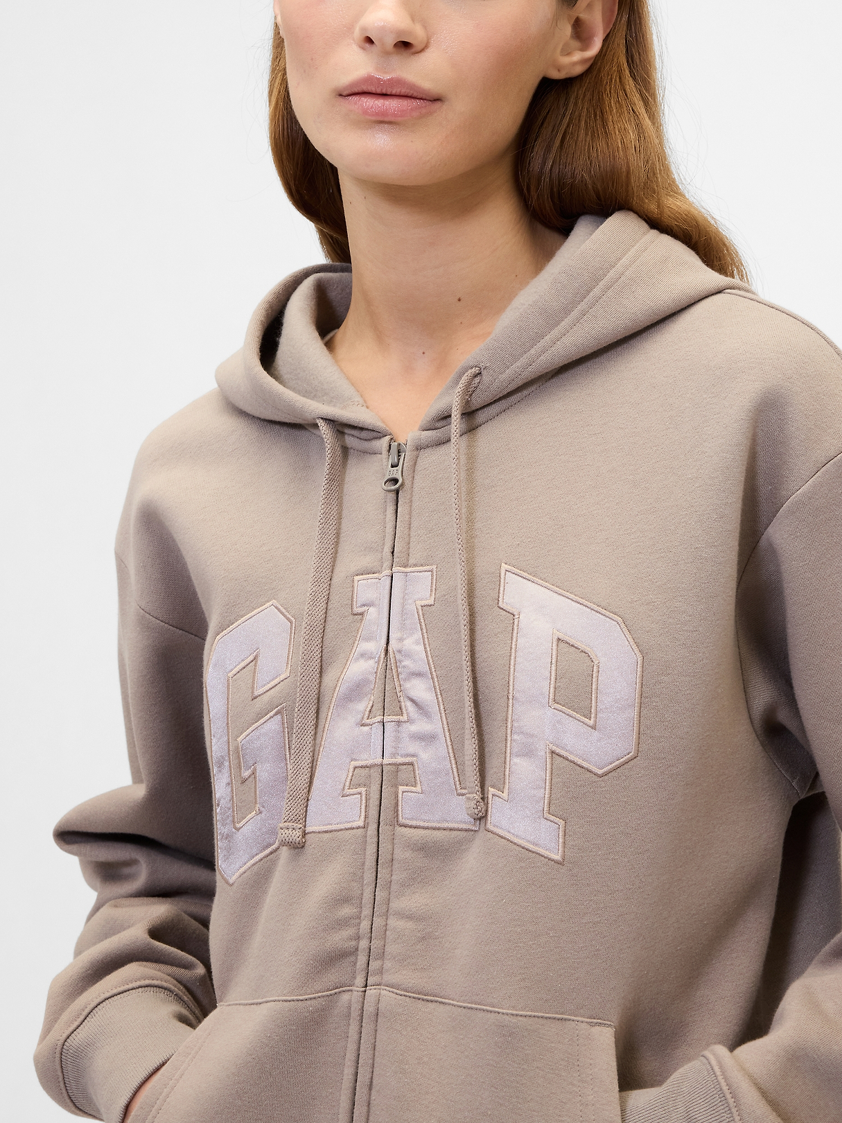 Relaxed Gap Logo Zip Hoodie | Gap Factory