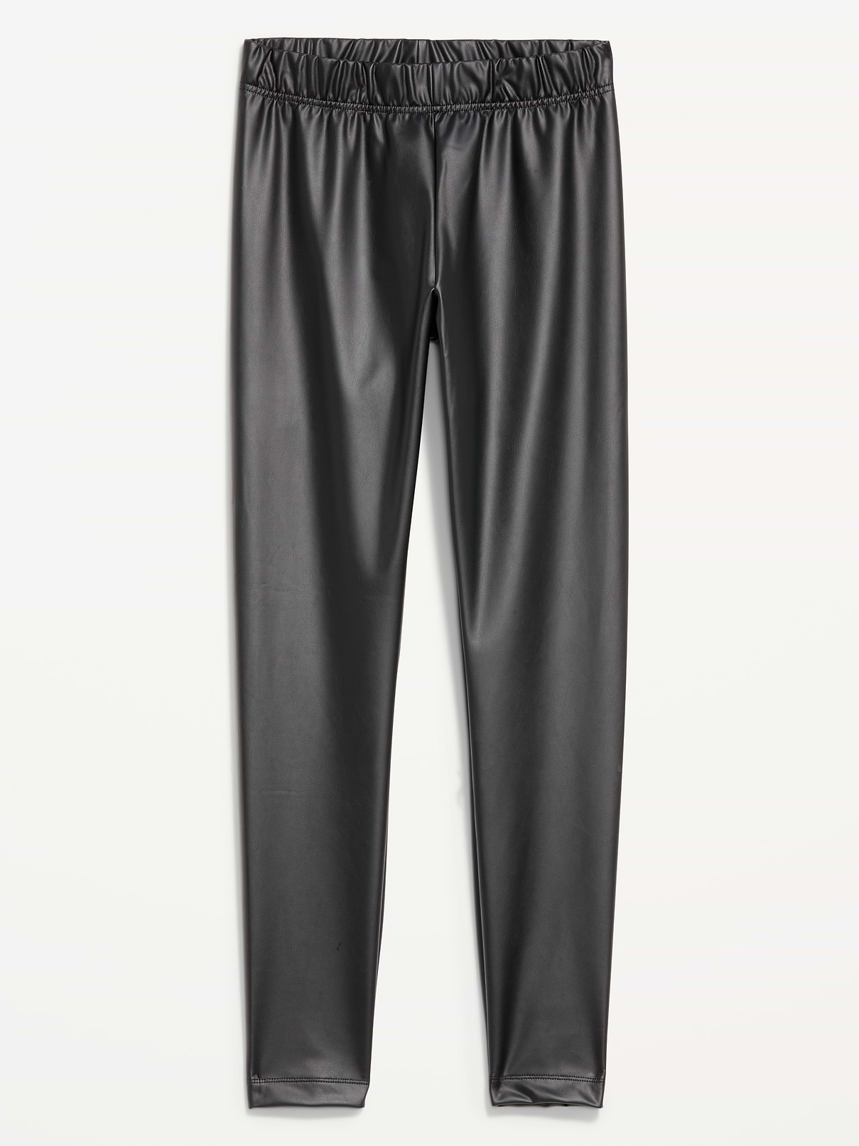 Image number 3 showing, High-Waisted Faux-Leather Fashion Ankle Leggings
