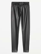 Image number 3 showing, High-Waisted Faux-Leather Fashion Ankle Leggings