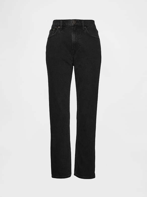 High Rise ’90s Slim Straight Crop Jeans