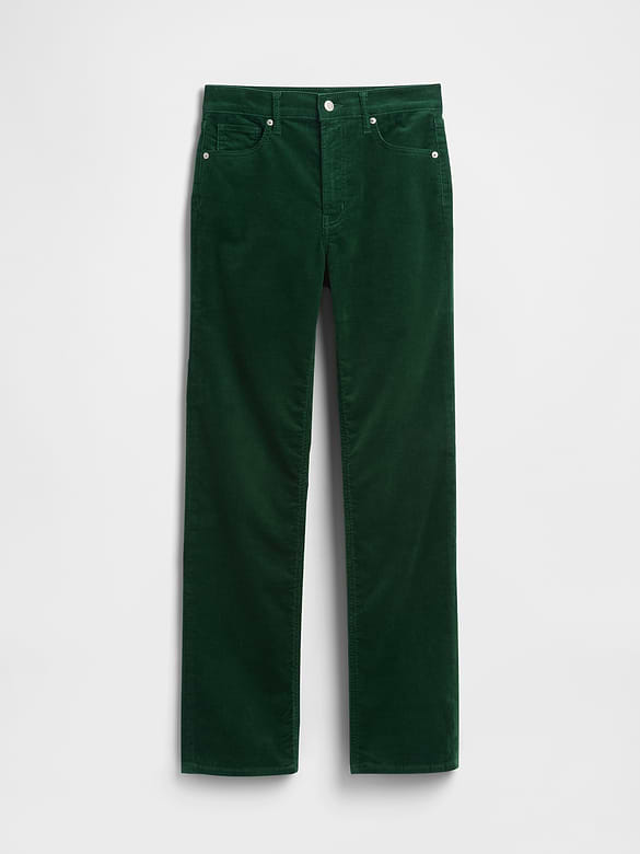 High Rise '90s Slim Straight Corduroy Pants