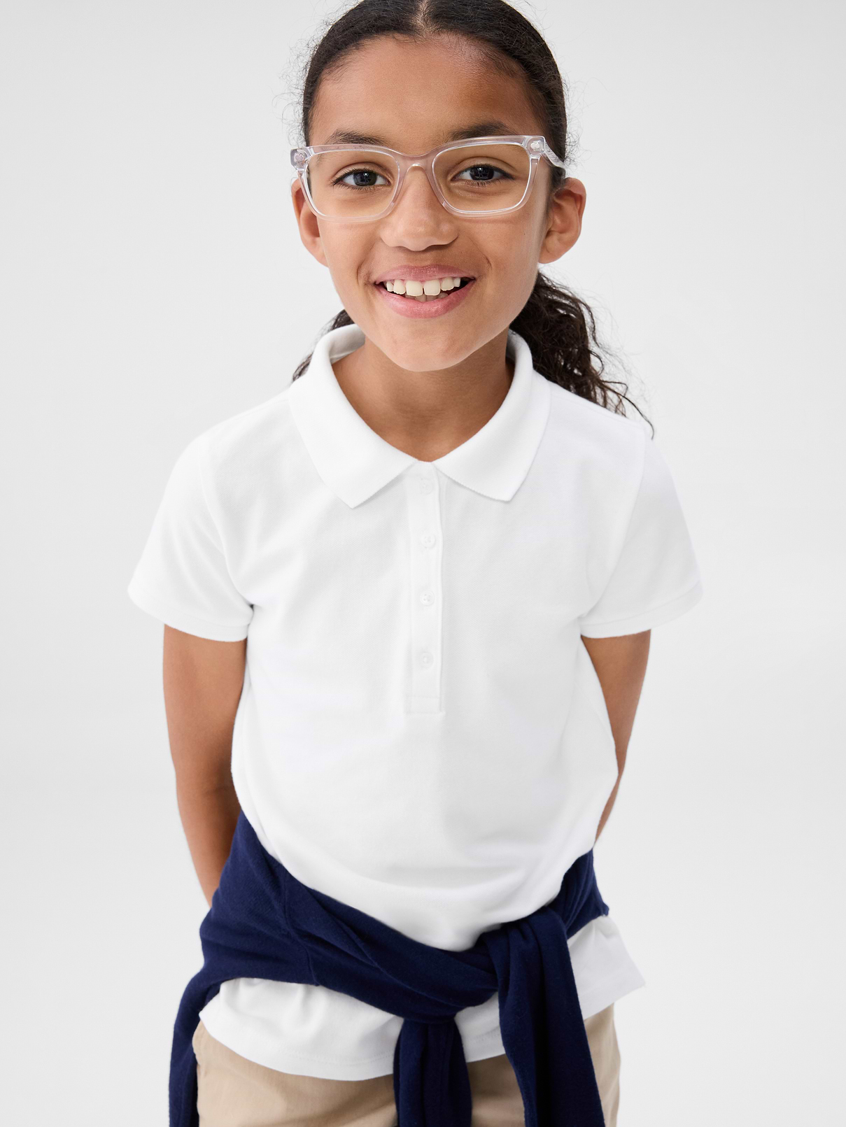 Image number 2 showing, Kids Uniform Stretch Pique Polo Shirt