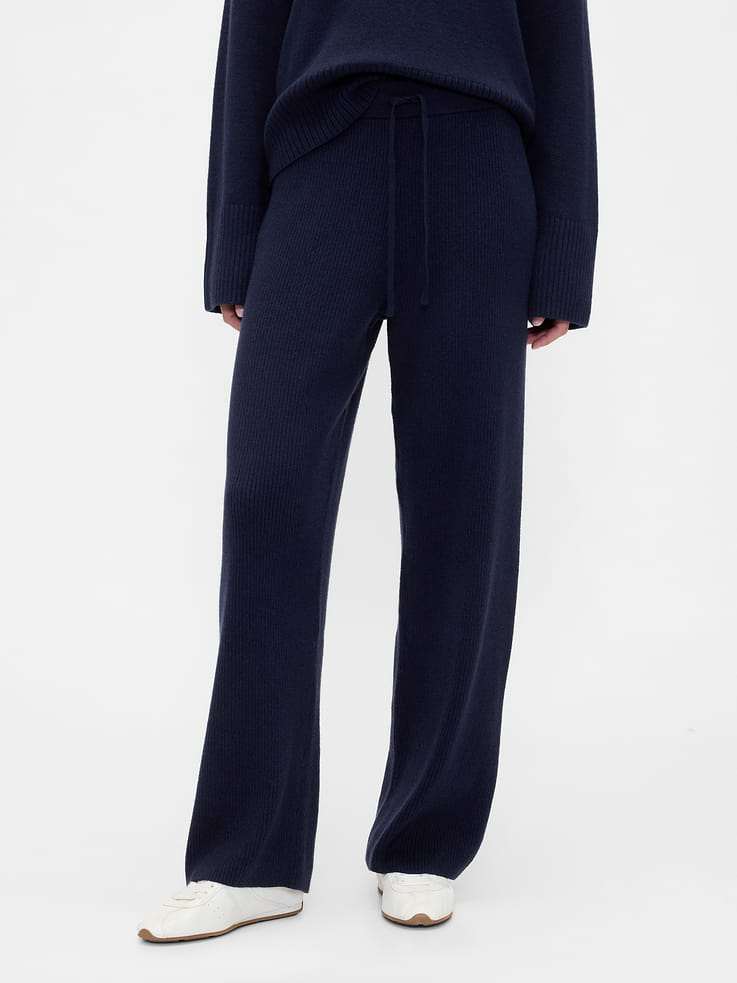 Image number 2 showing, CashSoft Relaxed Ribbed Sweater Pants