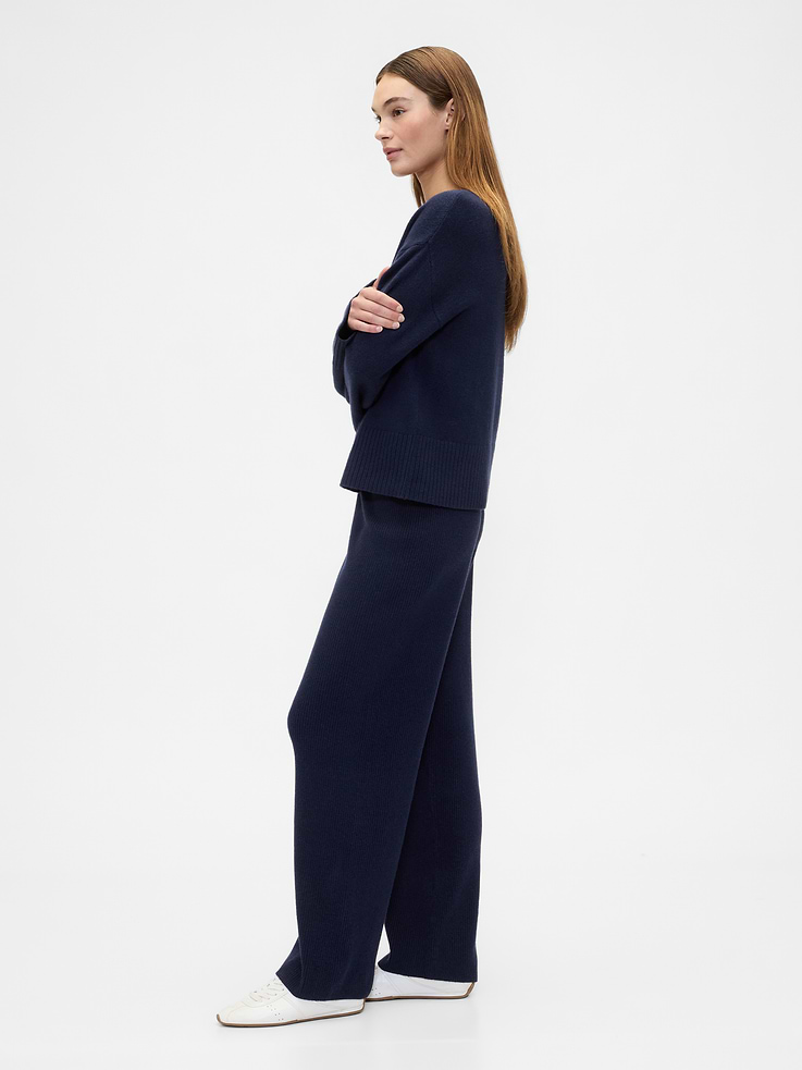 Image number 3 showing, CashSoft Relaxed Ribbed Sweater Pants