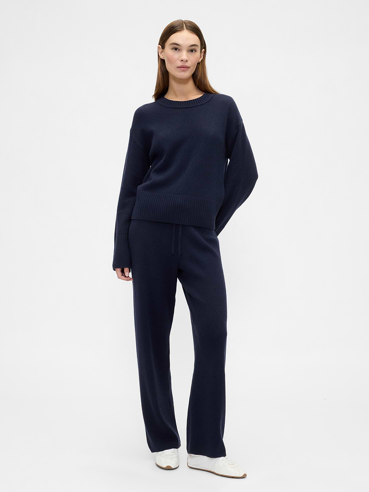Image number 1 showing, CashSoft Relaxed Ribbed Sweater Pants