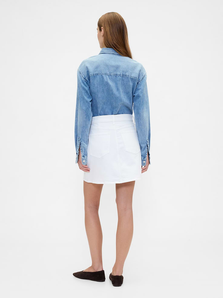 Image 2 of 5, Denim Mini Skirt
