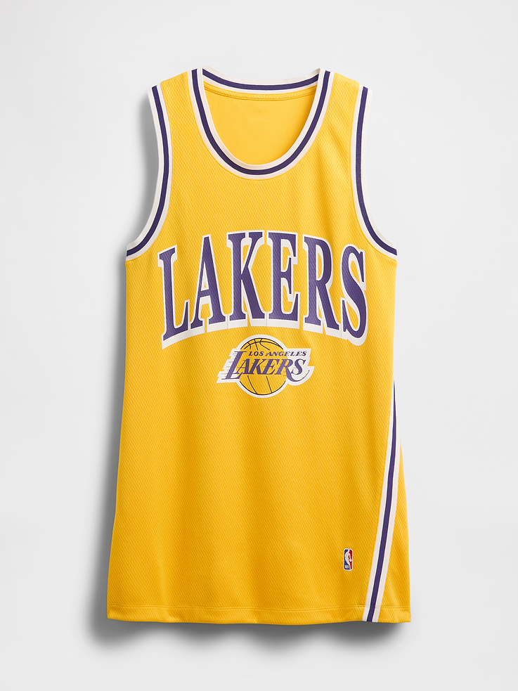 Image 5 of 5, NBA Los Angeles Lakers Recycled Jersey Mini Dress