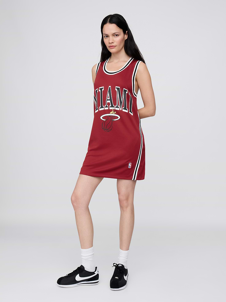 Image number 1 showing, NBA Miami Heat Recycled Jersey Mini Dress