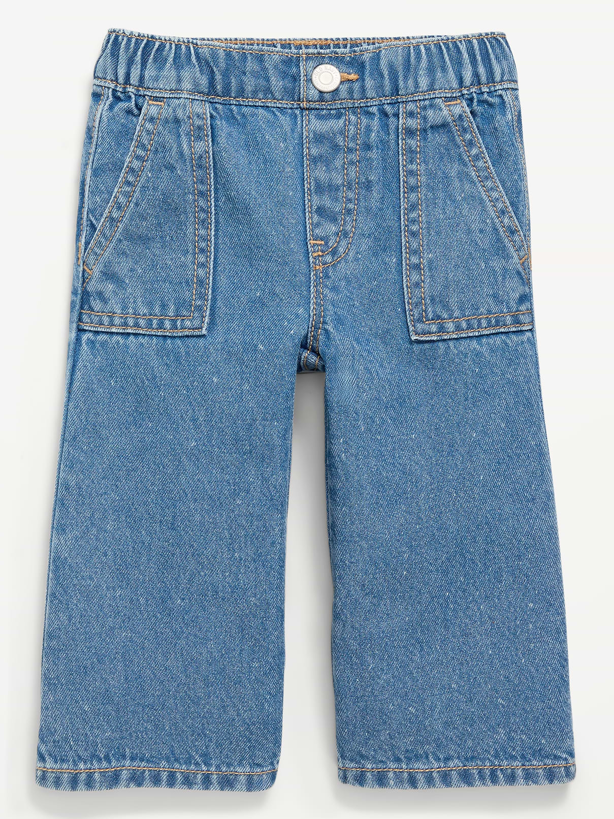 Image number 1 showing, Pull-On Baggy Utility Jeans for Baby