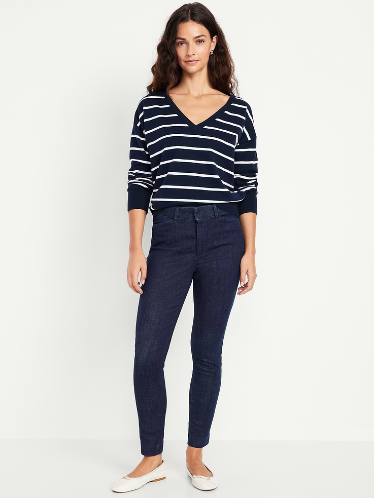 Image number 1 showing, High-Waisted Pixie Skinny Ankle Pants