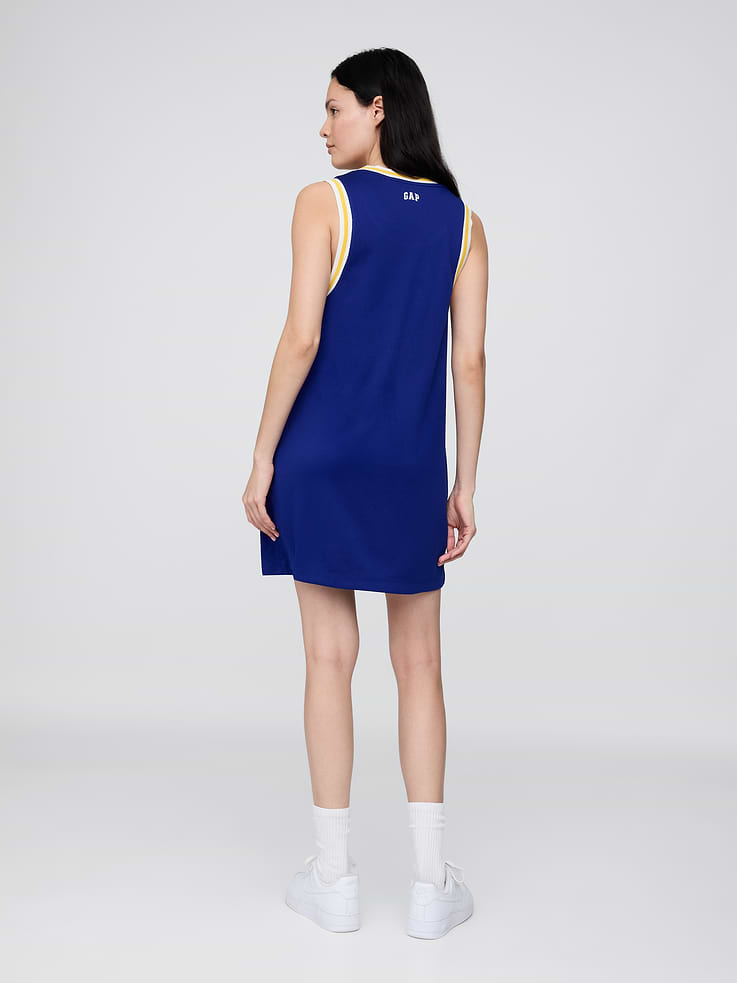 Image 4 of 5, NBA Golden State Warriors Recycled Jersey Mini Dress