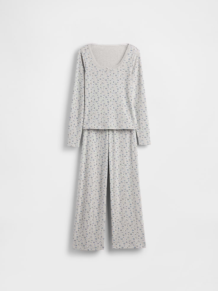 L'image numéro 5 présente Pyjama en tricot pointelle