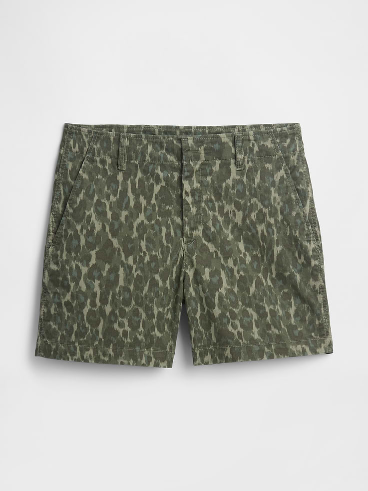 Image 7 of 7, 5" Mid Rise Downtown Khaki Shorts