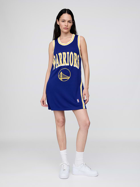 team jersey dress NBA Golden State Warriors Recycled Mini y2k jersey dress 2000s outfit