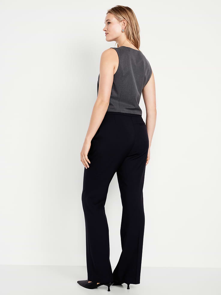L'image numéro 5 présente Pantalon Taylor semi-évasé à taille basse moyenne