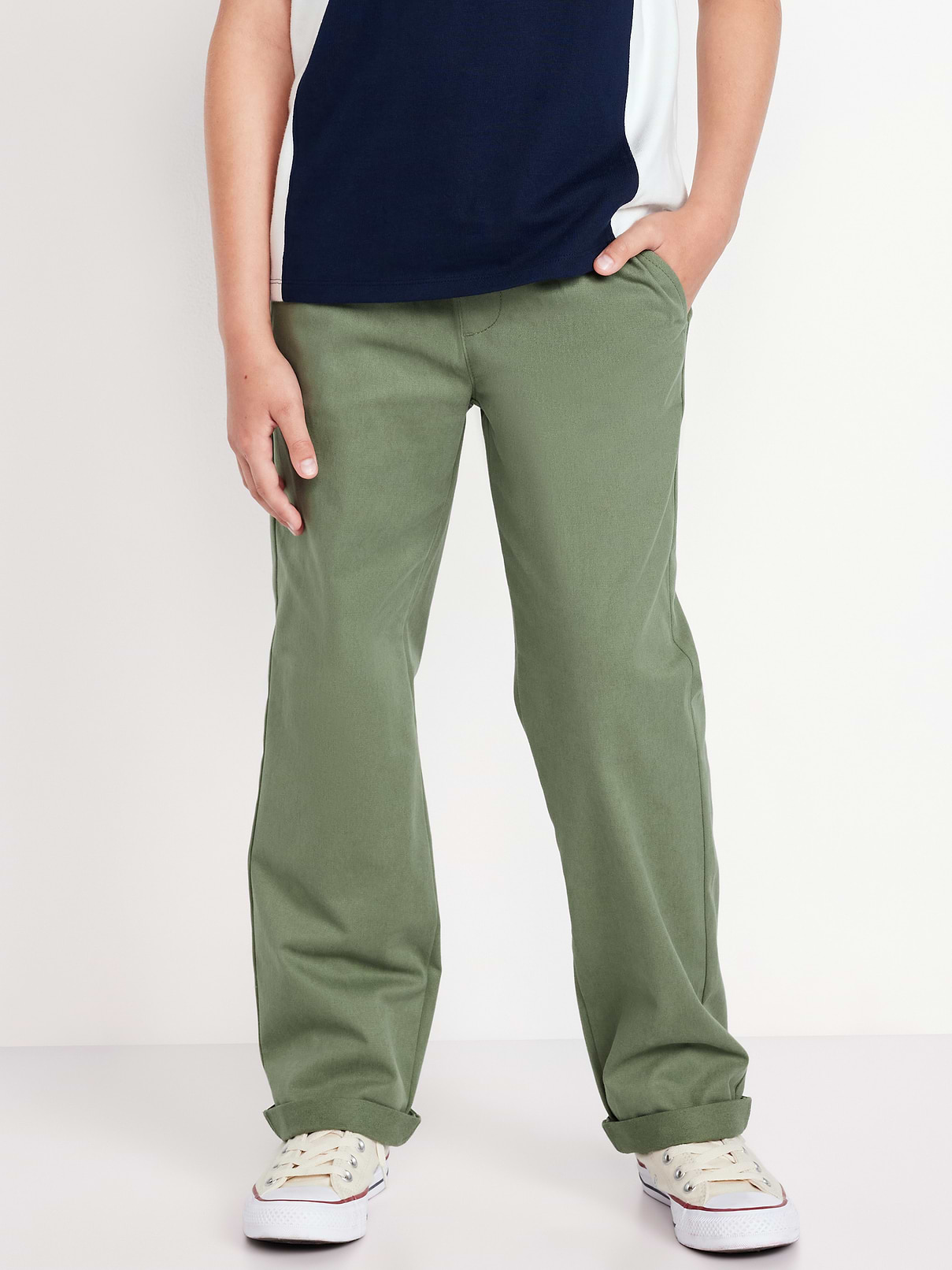 Image number 1 showing, Straight Leg Built-In Flex Pull-On Pants for Boys