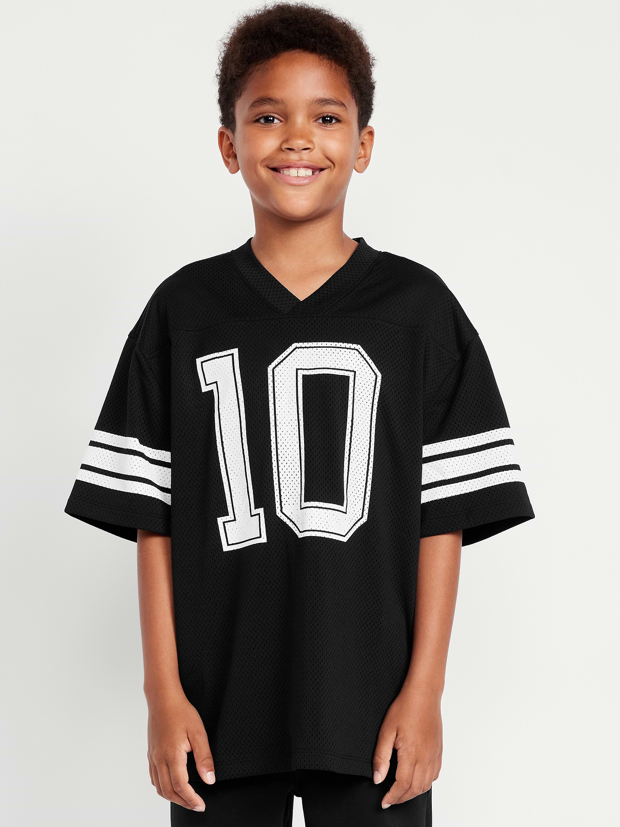 Image number 3 showing, Oversized Boxy Mesh Graphic T-Shirt for Boys