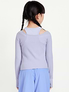 Image 2 of 2, 2-In-1 Ribbed Performance Top for Girls