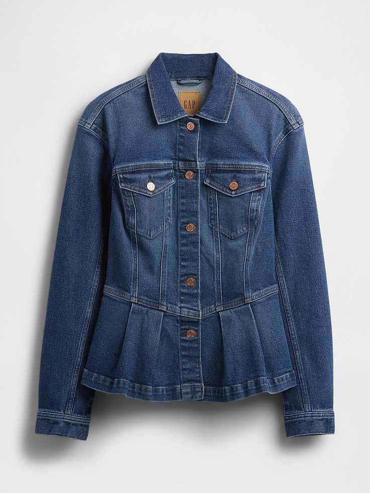 Image number 4 showing, Denim Peplum Jacket