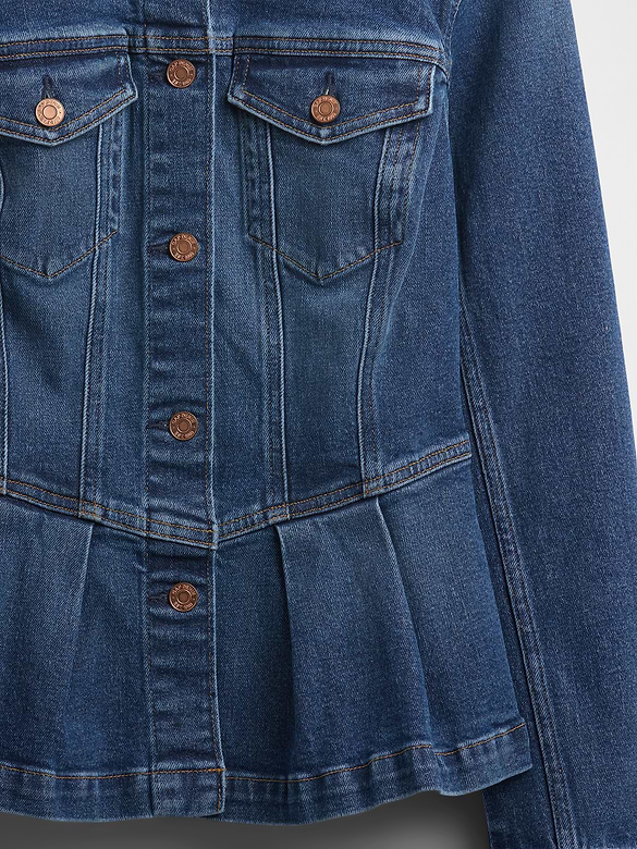 Denim Peplum Jacket