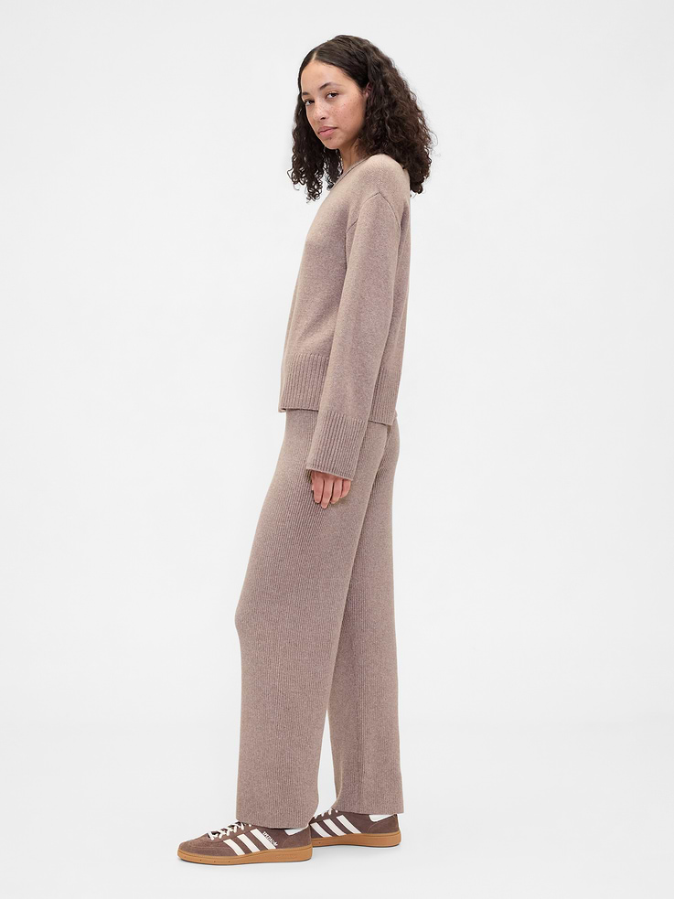 Image number 3 showing, CashSoft Relaxed Ribbed Sweater Pants