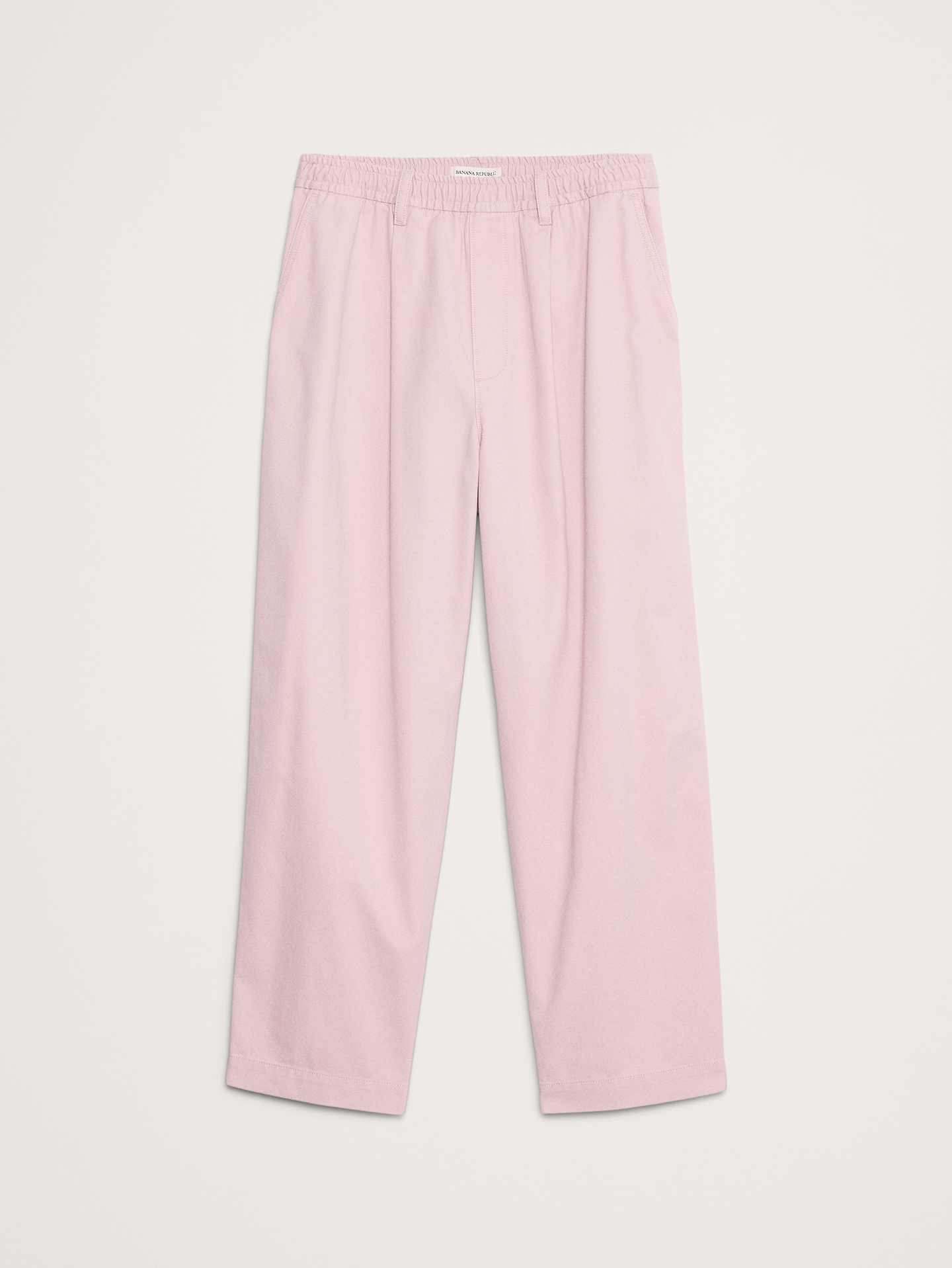 L'image numéro 5 présente Pantalon ample à taille extensible en coton léger