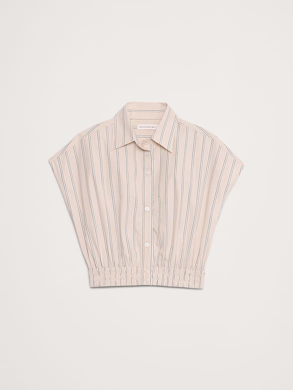 Cotton Poplin Cropped Shirt
