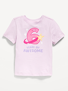 L'image numéro 1 présente T-shirt à imprimé d’anniversaire pour toute-petite fille