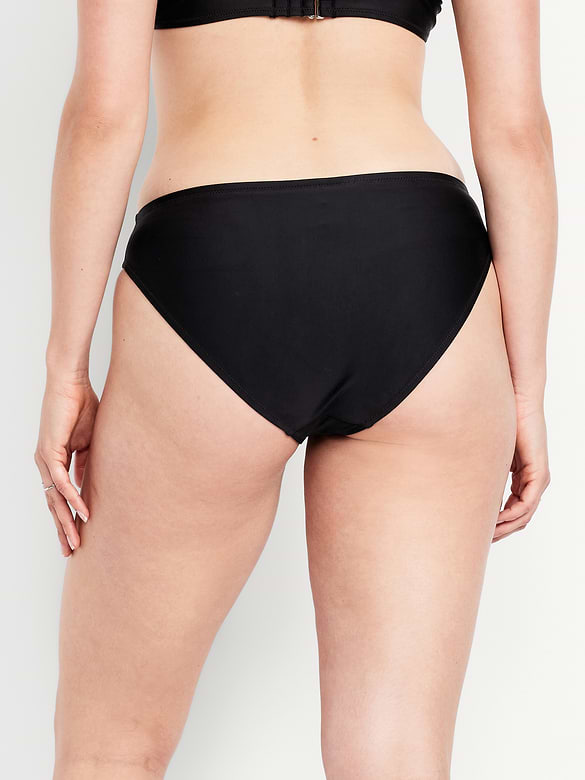 Mid-Rise Bikini Swim Bottoms