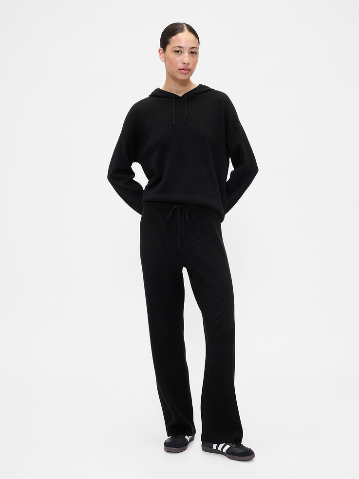 Image number 1 showing, CashSoft Relaxed Ribbed Sweater Pants