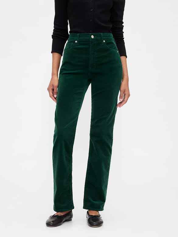 High Rise '90s Slim Straight Corduroy Pants