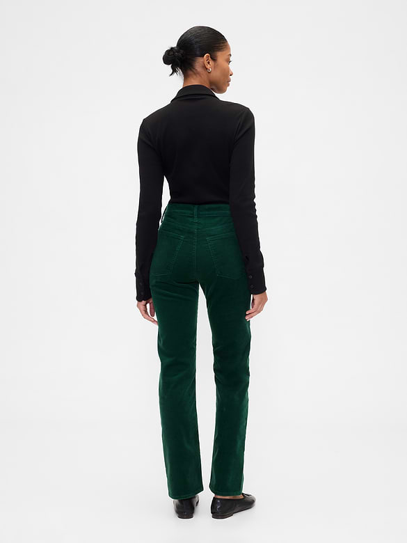 High Rise '90s Slim Straight Corduroy Pants