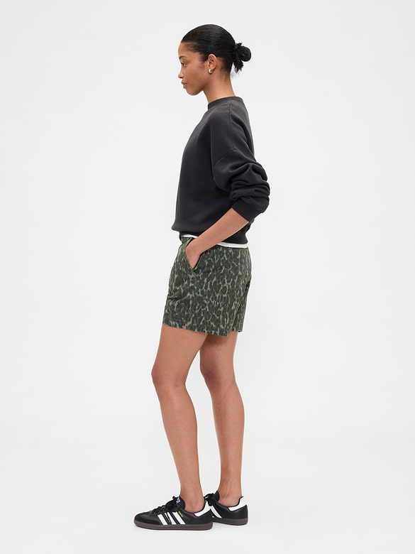 5" Mid Rise Downtown Khaki Shorts
