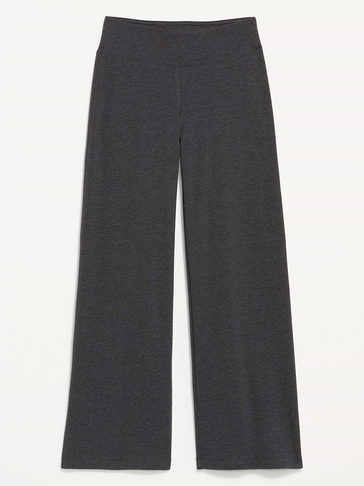 Image number 4 showing, Mid-Rise Jersey Super Wide-Leg Leggings