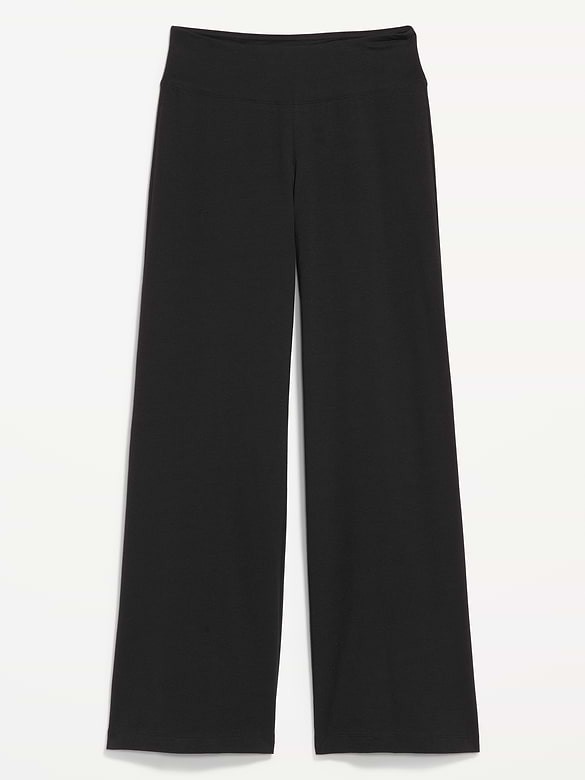 Mid-Rise Jersey Super Wide-Leg Leggings