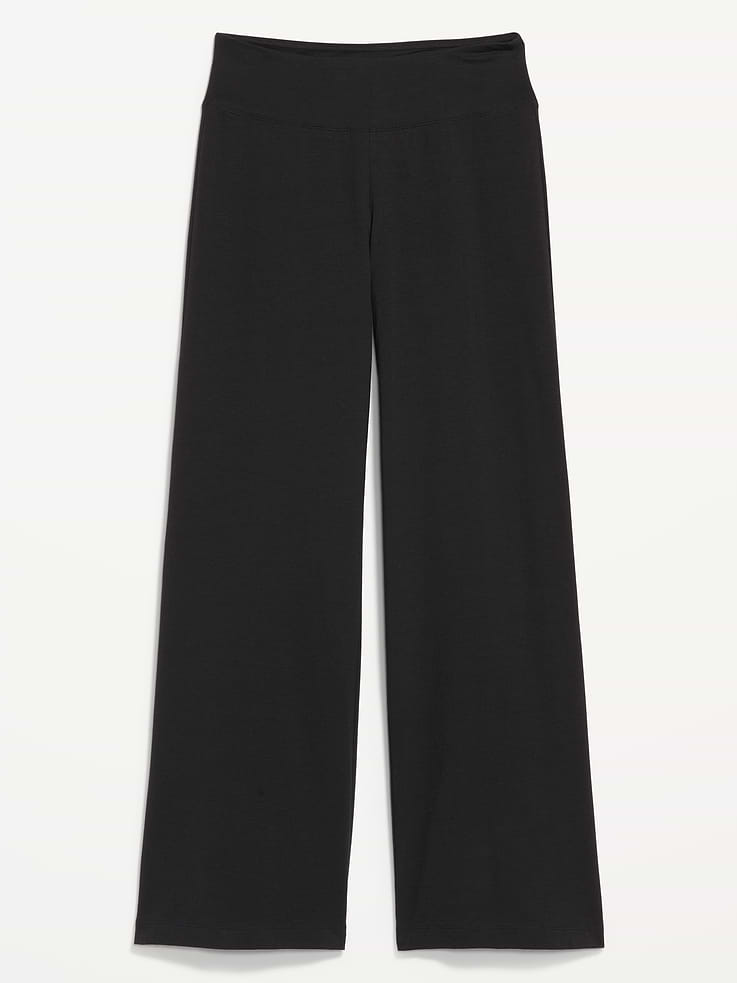 Image number 3 showing, Mid-Rise Jersey Super Wide-Leg Leggings