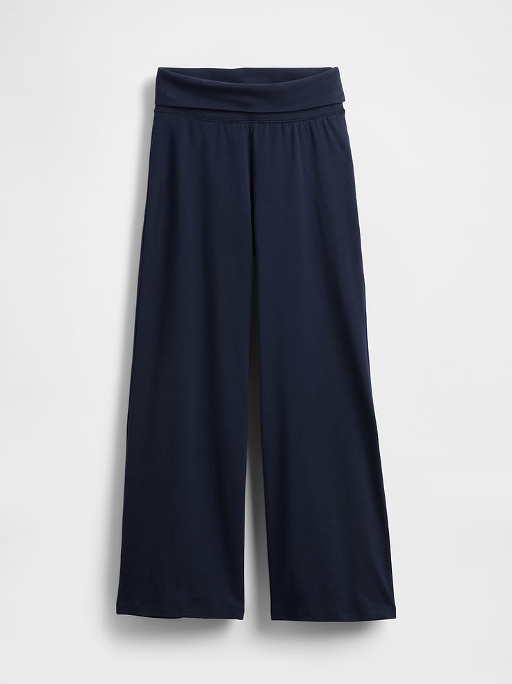 Image number 2 showing, Kids Wide-Leg Foldover Leggings