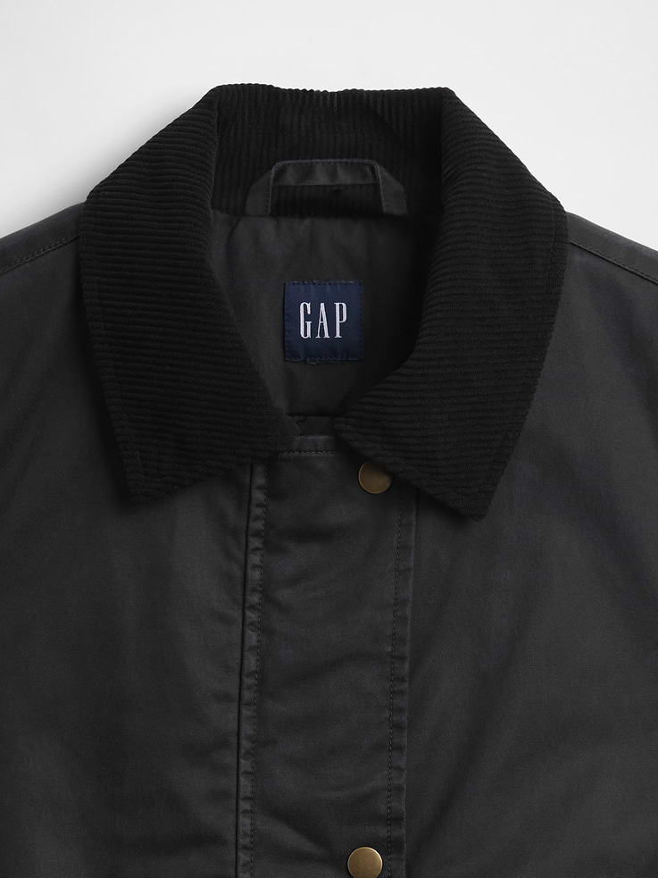 L'image numéro 4 présente Gilet campagnard en toile cirée