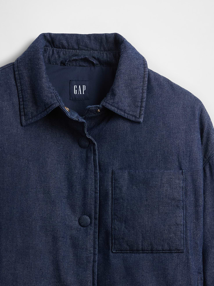 Image number 5 showing, Denim Puffer Jacket