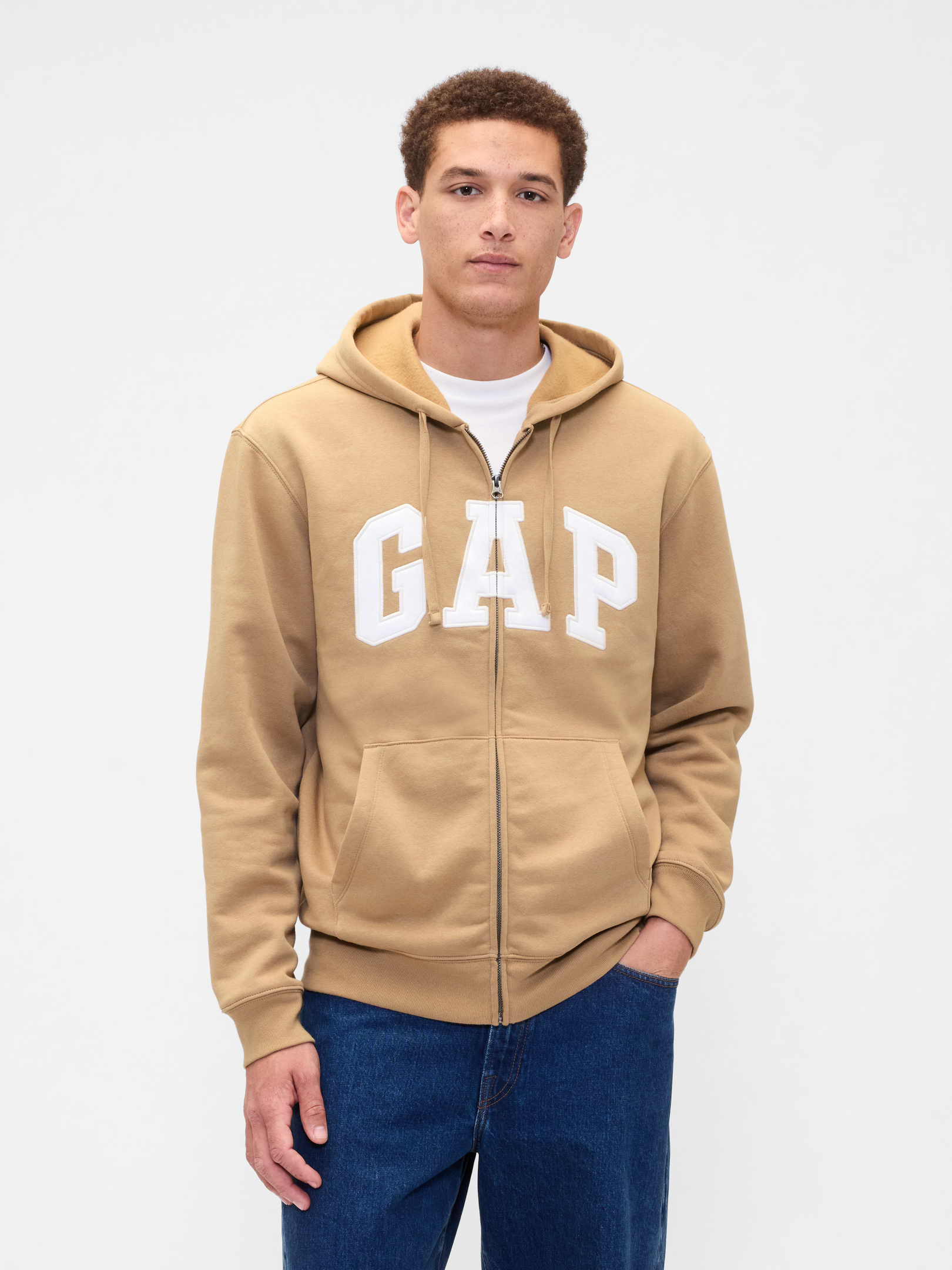 Adult Relaxed Gap Logo Zip Hoodie | Gap Factory