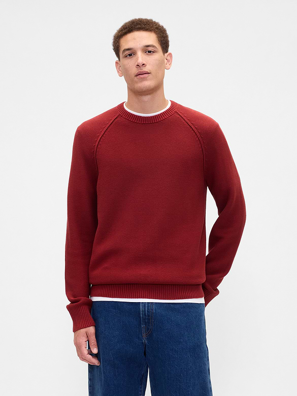 Garter Crewneck Sweater