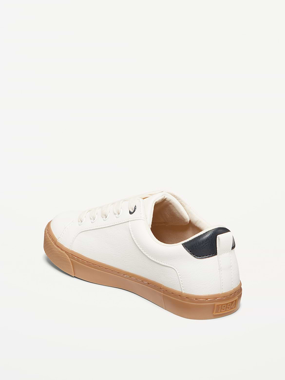 Chaussures de sport en similicuir à lacets unisexes pour enfant