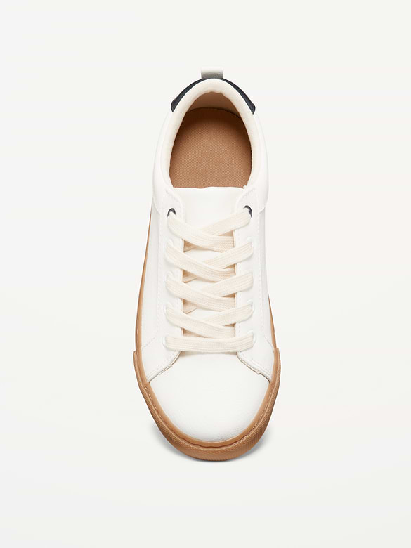 Chaussures de sport en similicuir à lacets unisexes pour enfant